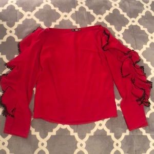 Casual red top!